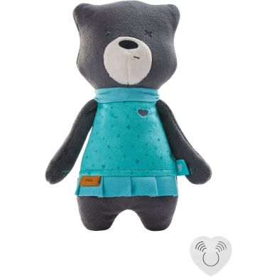 Мягкая игрушка для сна MyHummy Teddy Bear Mia с датчиком сна 5907637944422, Графитовый