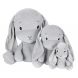 Мягкая игрушка Effiki серый кролик с серыми точками 35 см 5901832947141