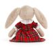 Мягкая игрушка Jellycat (Джелликэт) Кролик Лотти Банни Тартан 27 см LOT3BT