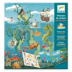 Набор для творчества DJECO Приключения в море с перемещаемыми наклейками DJ08953
