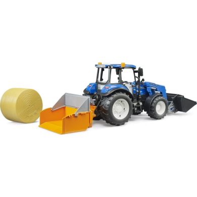 Набір іграшковий Трактор New Holland T5121з переднім навантажувачем та аксесуарами Bruder 02187