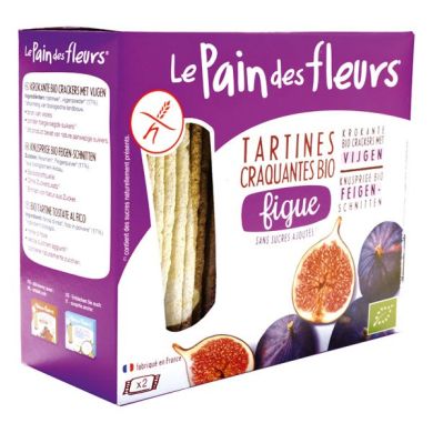 Органические хрустящие хлебцы с инжиром Le Pain des fleurs без глютена 150 гр 7241 3380380072413
