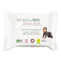 Органічні вологі серветки без запаху Eco by Naty 20 шт 245067