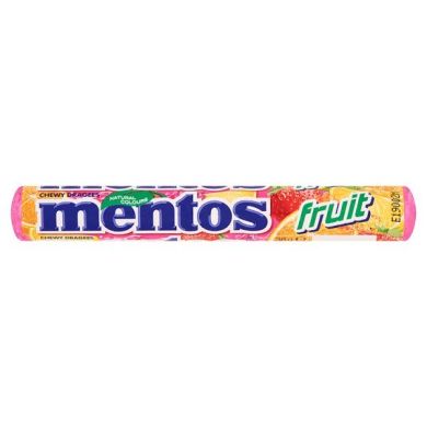 Жевательные конфеты Mentos Perfetti Фруктовый 37 г 87108026