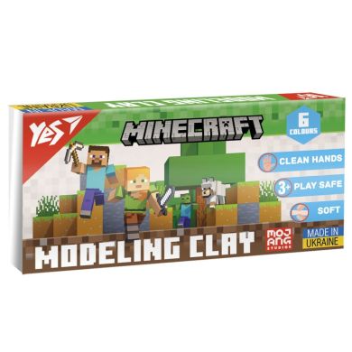 Пластилин Yes, 6 цветов, 120г Minecraft 540650