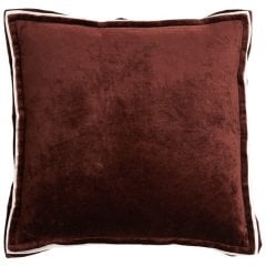 Подушка 45x45 см BAXLEY оксамитова т.коричнева/льон натуральний Light&Living 6884884