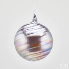 Украшение шар spiral bell, лаванда d12, 2 ассортимент, стекло EDG 684696,610