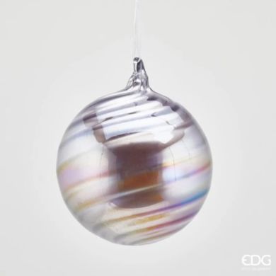 Украшение шар spiral bell, лаванда d12, 2 ассортимент, стекло EDG 684696,610