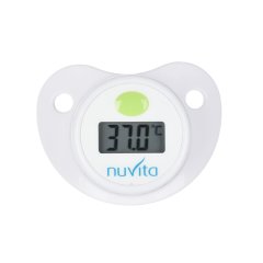 Пустышка-термометр Nuvita 0 м+ белый NV2010, Белый