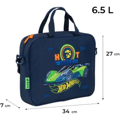 Шкільна текстильна сумка Kite A4, 1 від., 589 Hot Wheels HW26-589