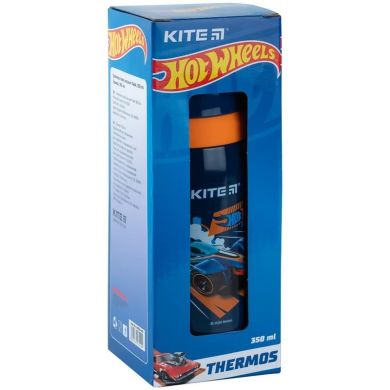 Термос 350 мл, Hot Wheels Kite HW24-301, Синій