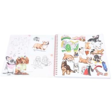 Альбом для декорування з наклейками TOPModel Doggy Colouring Book 0413218