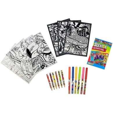 Ароматный набор для творчества КУМЕДНЫЕ РАССКАЗЫ (маркеры, карандаши, раскраски) Scentos 42558