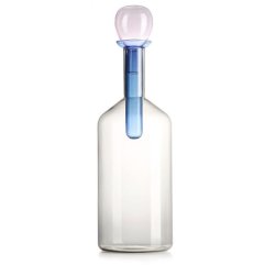 CHEMICAL Бутель сіро-синя ,рожева кришка, h 40,5 см(скло) IVV 9118.1