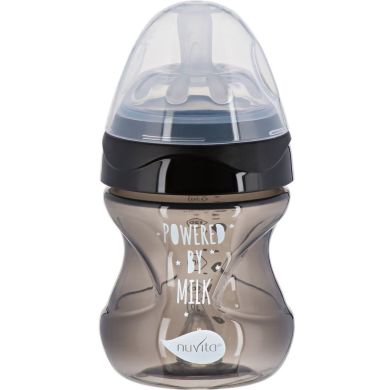 Дитяча антиколькова пляшечка Nuvita Mimic Cool 150 мл чорна NV6012