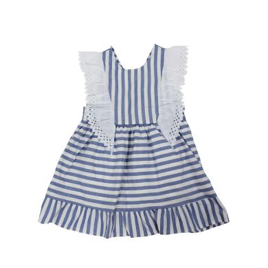 Детское платье Dr. Kid 4 голубое в поло для девочки ску DK446/PV20