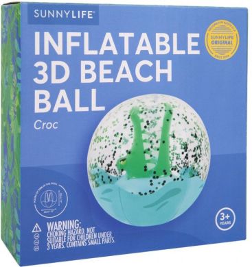 Дитячий пляжний м'яч Sunny Life 3D Крокодил 32 см S0PBAMCZ