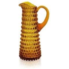 Графін для напоїв високий Hobnail, бурштиновий (1000 мл) KLIMCHI 16185/1000-85/27