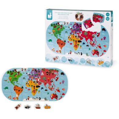 Игрушка для купания Janod Пазл Карта мира J04719