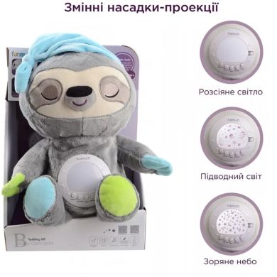 Игрушка FUNMUCH Ленивец с функцией колебания, проектором; колыбельные, белый шум FM666-75