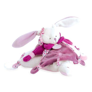 Комфортер-м'яка іграшка Зайка Вишневий колекція Lapin Cerise, у подарунковій коробці, 27см DouDou , C2703, Рожевий