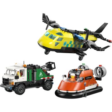 Конструктор LEGO City Ремикс самолета, грузовика и судна на воздушной подушке 60505