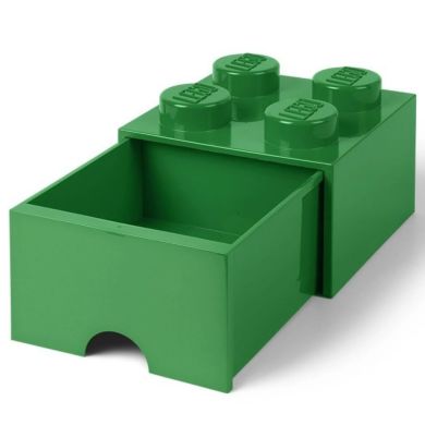 Блок-контейнер с выдвижным ящиком LEGO Brick Drawer 4, зеленый 40051734