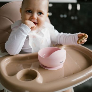 Мисочка силиконовая с присоской (Розовый) Babyono 1481/02