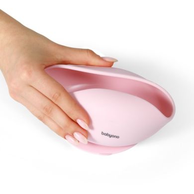 Мисочка силиконовая с присоской (Розовый) Babyono 1481/02