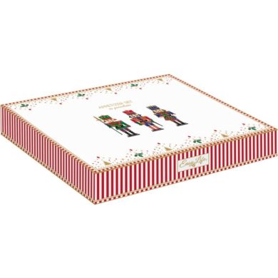 Набір для закусок: 3 чашки з порцеляни та таця з бамбука NUTCRACKER POZZI MILANO 2180NUTC