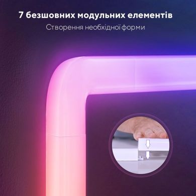 Набір настінних світильників Govee H6062 Glide Wall Light, 6+1, RGBIC, WI-FI/Bluetooth, білий B6062301