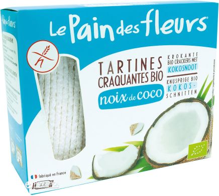 Органические хрустящие хлебцы с кокосом Le Pain des fleurs без глютена 150 гр 7245 3380380072451