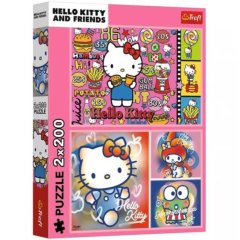 Пазлы 2x200 Hello Kitty Приветствую Китти и друзей 13336