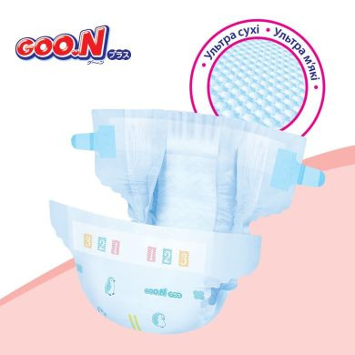 Подгузники GOO.N Plus для детей 6-11 кг (размер М на липучках унисекс 52 шт) 4902011118759, М
