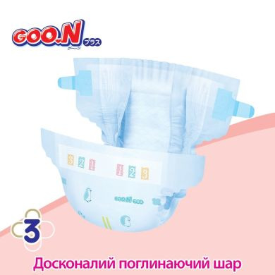 Подгузники GOO.N Plus для детей 6-11 кг (размер М на липучках унисекс 52 шт) 4902011118759, М