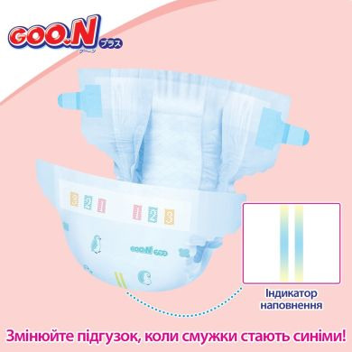 Подгузники GOO.N Plus для детей 6-11 кг (размер М на липучках унисекс 52 шт) 4902011118759, М