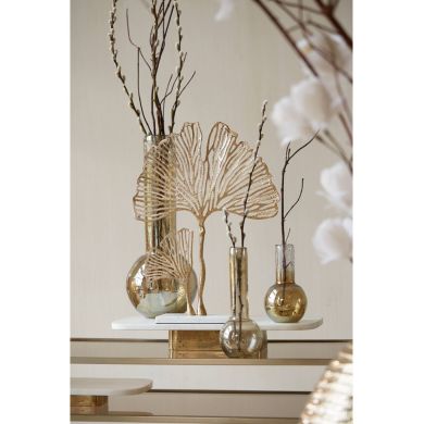 Украшение на подставке 36x10x48 см LEAF золотой+мрамор белый Light&Living 7488285