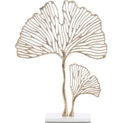 Украшение на подставке 36x10x48 см LEAF золотой+мрамор белый Light&Living 7488285