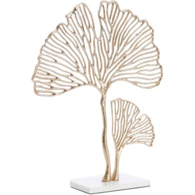 Украшение на подставке 36x10x48 см LEAF золотой+мрамор белый Light&Living 7488285
