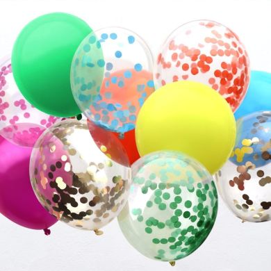 Радужные воздушные шары Talking Tables с конфетти 12 шт RAIN-BALL-CONFETTI