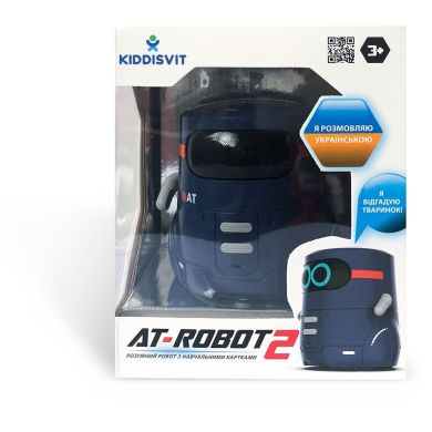 Розумний робот з сенсорним керуванням та навчальними картками - AT-ROBOT 2 (темно-фіолетовий, озвуч At-Robot AT002-02-UKR