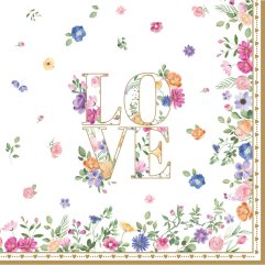 Салфетки 20шт из 3-слой. Бумага 33x33 MON AMOUR POZZI MILANO 0414MAMO