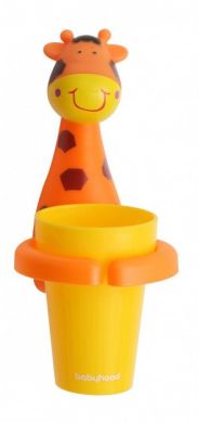 Стаканчик для зубных щёток Babyhood Жираф BH-703G, Оранжевый