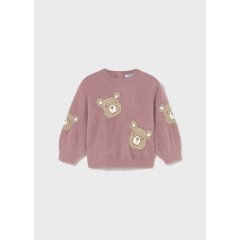 Детский свитер с мишкой Mayoral 80 Розовый 2356