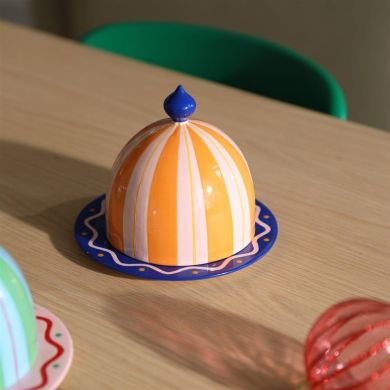 Тарелка для десерта с крышкой-куполом Jolly orange, Ø 18 см, & Klevering 2833-01