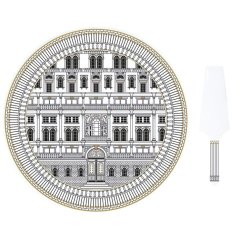 Тарілка для торта &Oslash; 32 см з лопаткою з порцеляни PALAZZO POZZI MILANO I004R1112PLZO