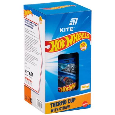 Термочашка з трубочкою, 350мл Hot Wheels HW25-1263