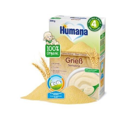 Безмолочна каша пшенична Humana Plain Cereal Semolina 200 г 77552 4031244775528