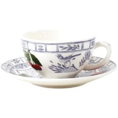 Чашка для сніданку з блюдцем OISEAU BLEU FRUITS 260 мл - &Oslash; 18 см GIEN 12922PTA01