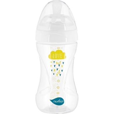 Дитяча антиколькова пляшечка Nuvita Mimic Collection 250 мл біла NV6031